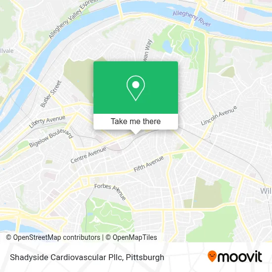 Shadyside Cardiovascular Pllc map