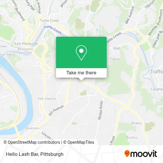 Hello Lash Bar map