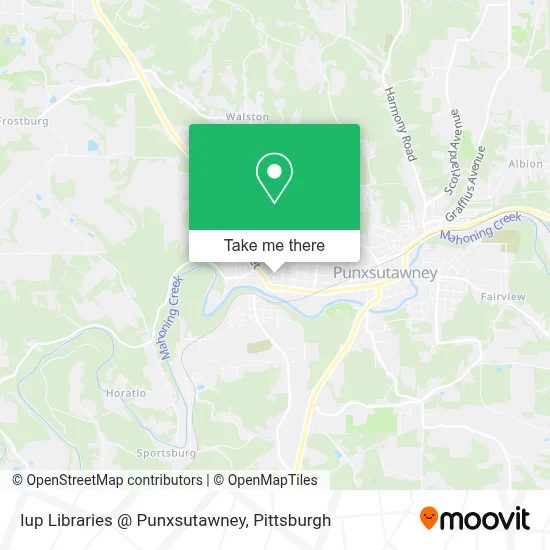 Iup Libraries @ Punxsutawney map
