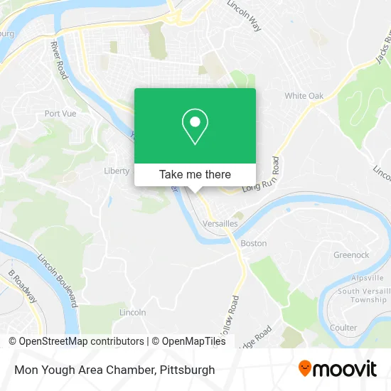 Mon Yough Area Chamber map