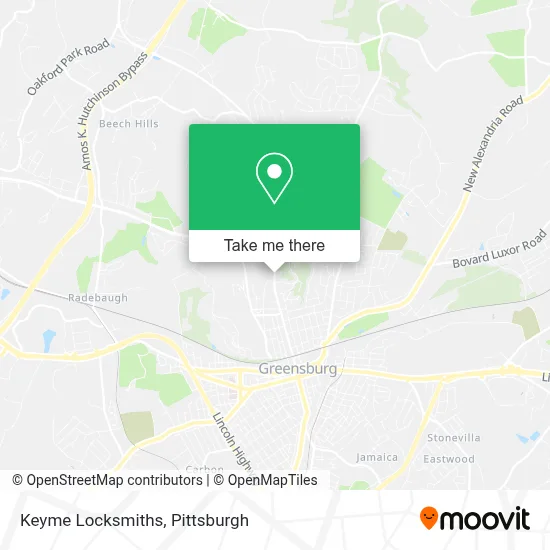 Keyme Locksmiths map