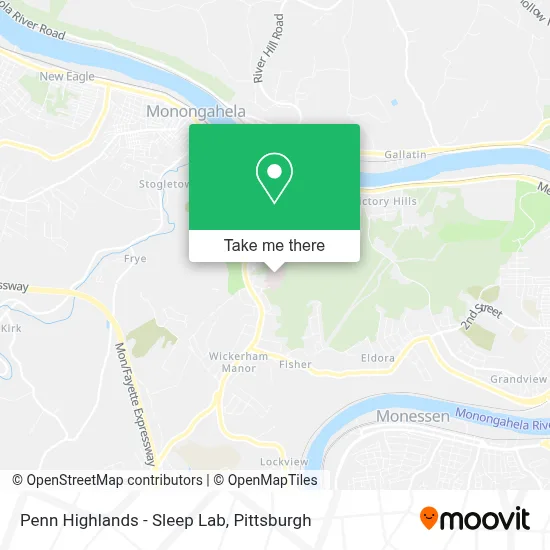Penn Highlands - Sleep Lab map