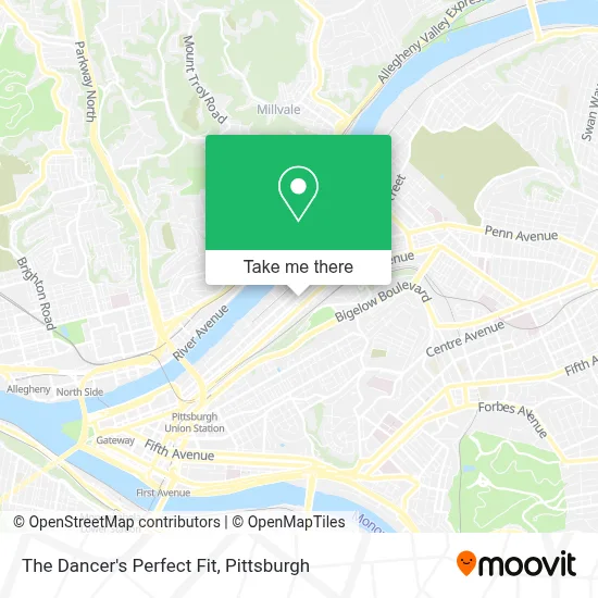 The Dancer's Perfect Fit map