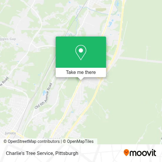 Charlie's Tree Service map