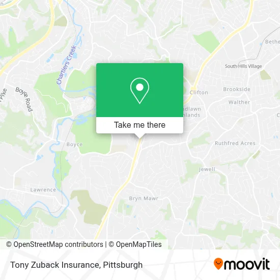Tony Zuback Insurance map