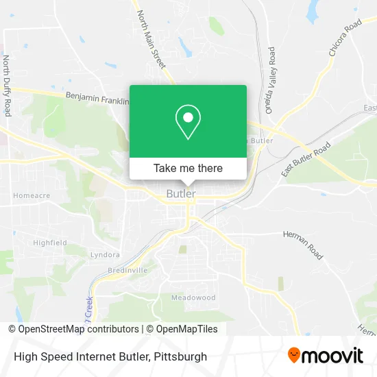 High Speed Internet Butler map