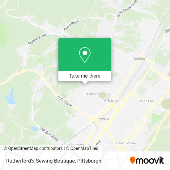 Rutherford's Sewing Boutique map