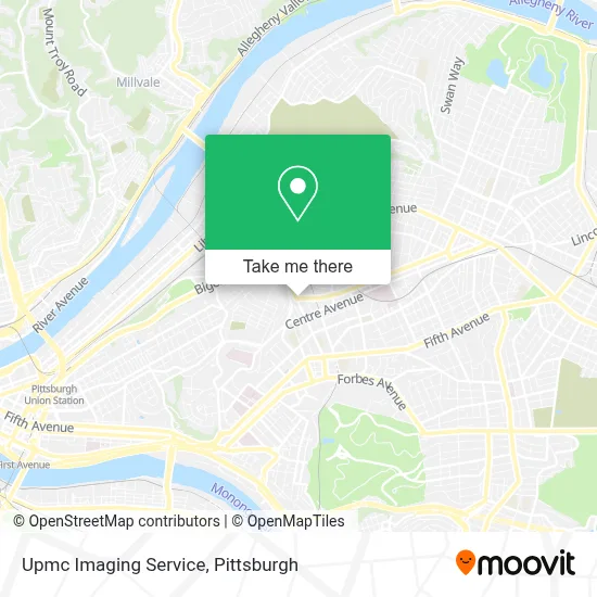 Upmc Imaging Service map