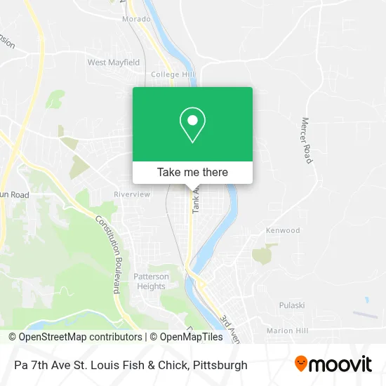 Pa 7th Ave St. Louis Fish & Chick map