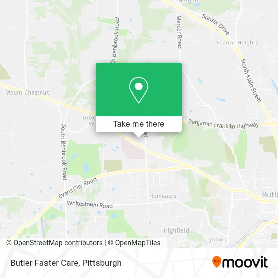 Butler Faster Care map