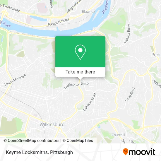 Keyme Locksmiths map