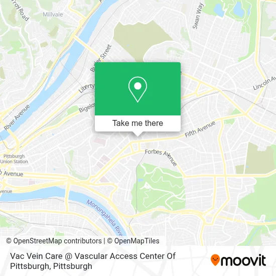 Vac Vein Care @ Vascular Access Center Of Pittsburgh map