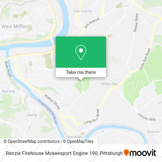 Renzie Firehouse Mckeesport Engine 190 map