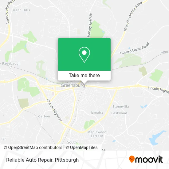 Reliable Auto Repair map