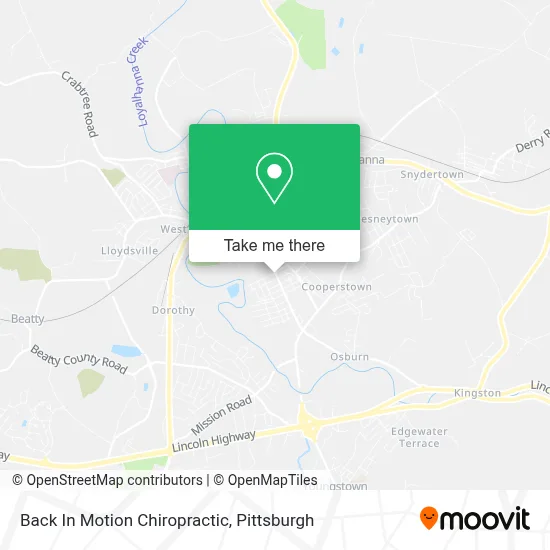 Back In Motion Chiropractic map