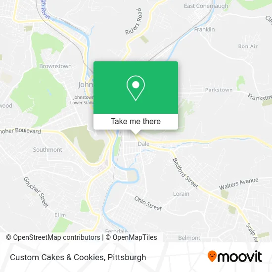 Custom Cakes & Cookies map