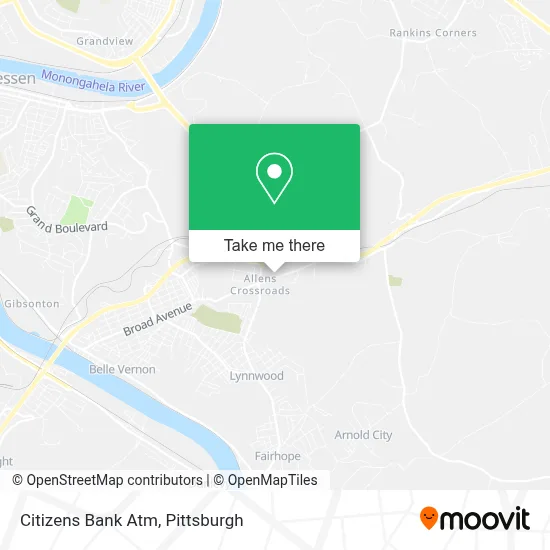 Citizens Bank Atm map