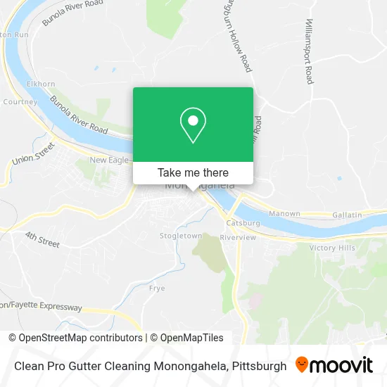 Clean Pro Gutter Cleaning Monongahela map