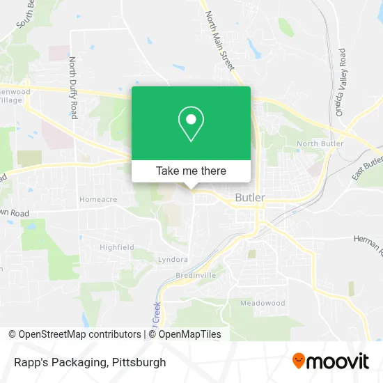 Rapp's Packaging map