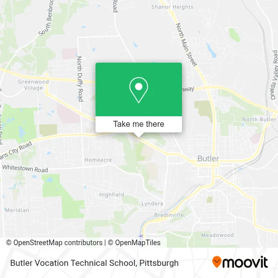 Butler Vocation Technical School map