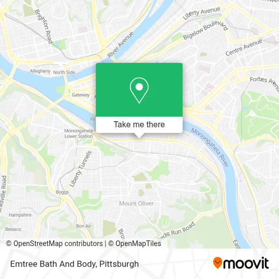 Emtree Bath And Body map