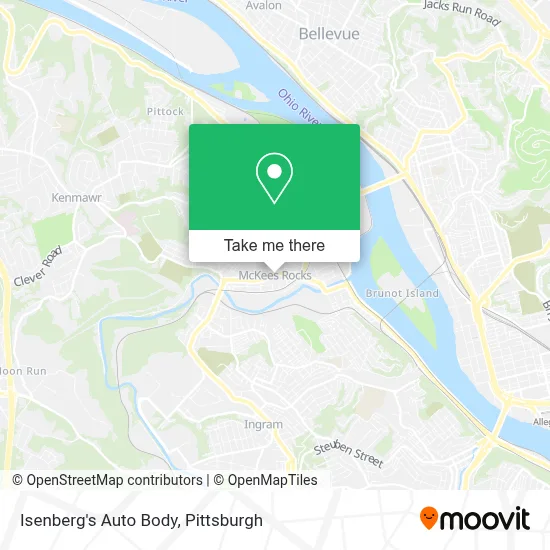 Isenberg's Auto Body map