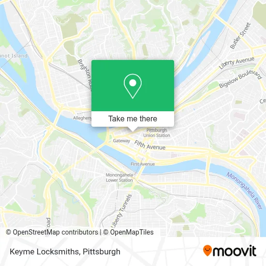 Keyme Locksmiths map