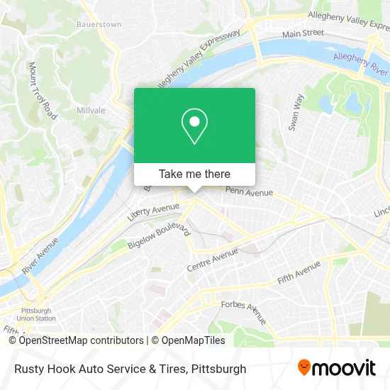 Rusty Hook Auto Service & Tires map