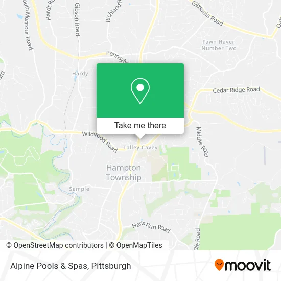 Alpine Pools & Spas map