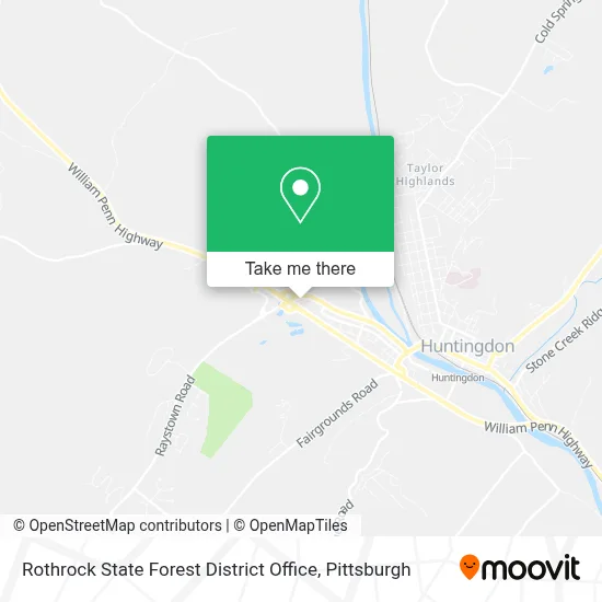 Rothrock State Forest District Office map