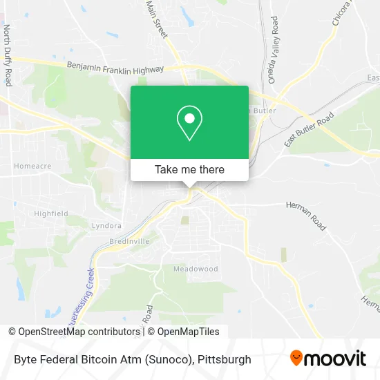 Byte Federal Bitcoin Atm (Sunoco) map
