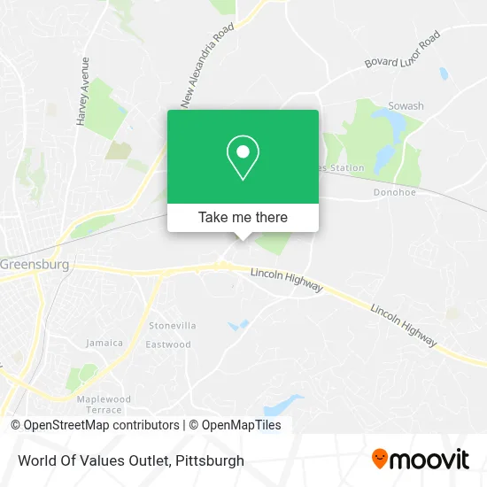 World Of Values Outlet map