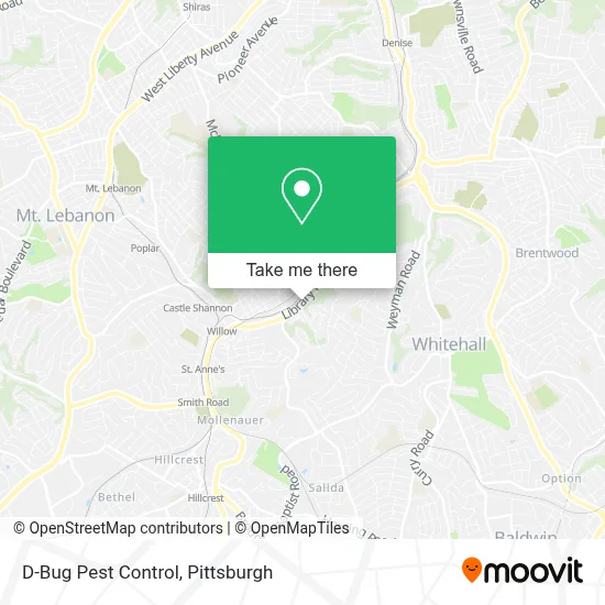 D-Bug Pest Control map