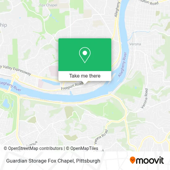 Guardian Storage Fox Chapel map