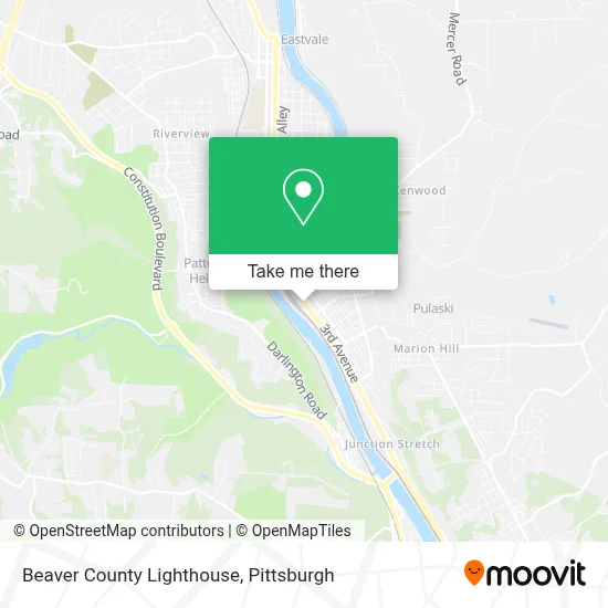 Beaver County Lighthouse map