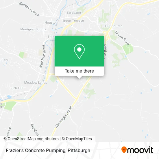 Frazier's Concrete Pumping map