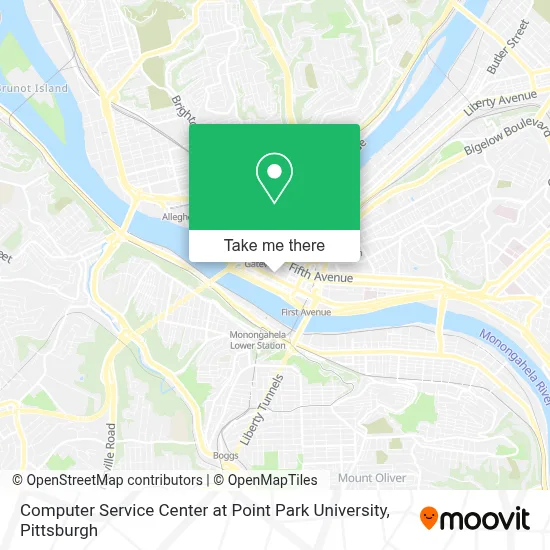 Computer Service Center at Point Park University map