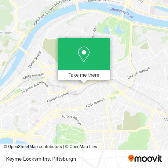 Keyme Locksmiths map