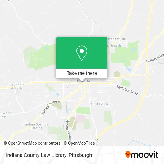 Indiana County Law Library map