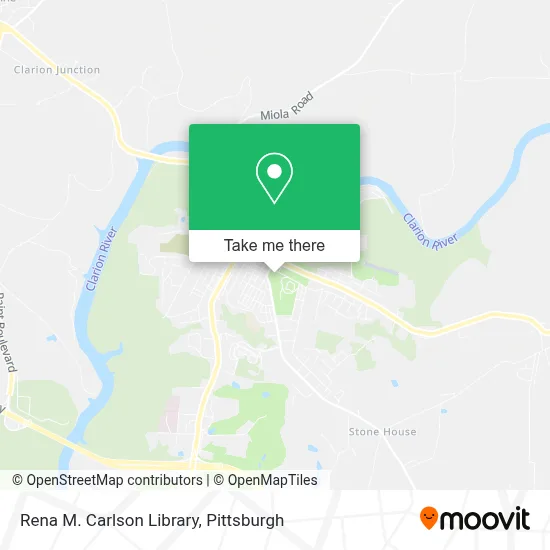 Rena M. Carlson Library map