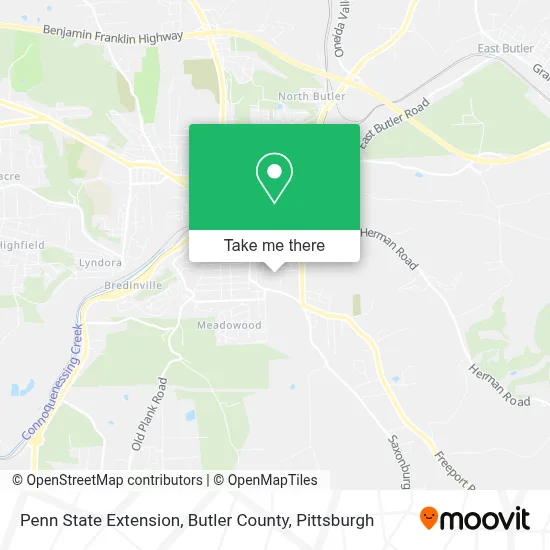 Penn State Extension, Butler County map