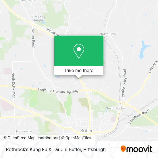 Rothrock's Kung Fu & Tai Chi Butler map