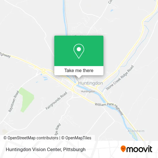 Huntingdon Vision Center map
