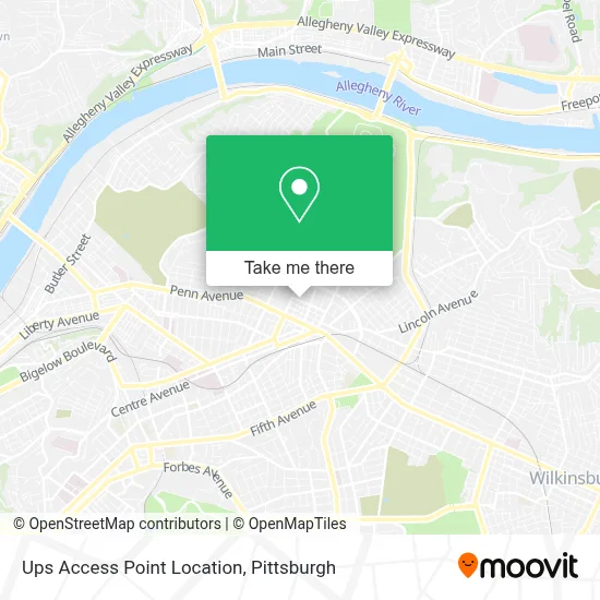 Ups Access Point Location map
