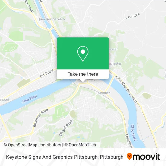 Keystone Signs And Graphics Pittsburgh map