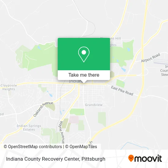 Indiana County Recovery Center map