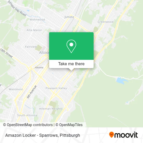 Amazon Locker - Sparrows map