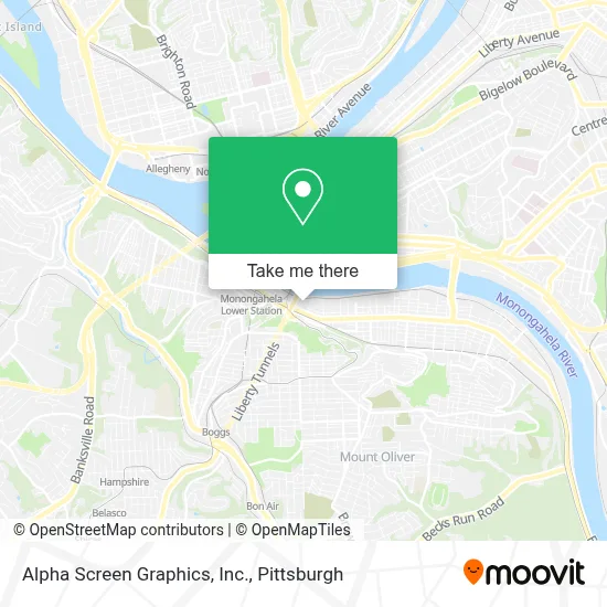 Alpha Screen Graphics, Inc. map