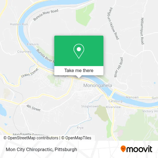Mon City Chiropractic map