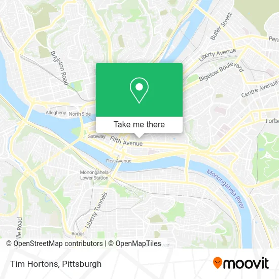 Tim Hortons map